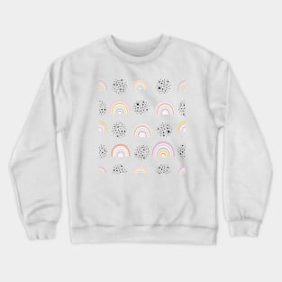 Baby rainbow with black dots Crewneck Sweatshirt